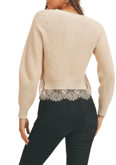 The Betty Cropped Lace Sweater