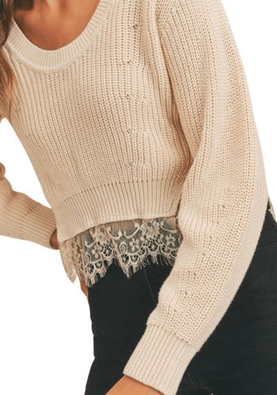 The Betty Cropped Lace Sweater