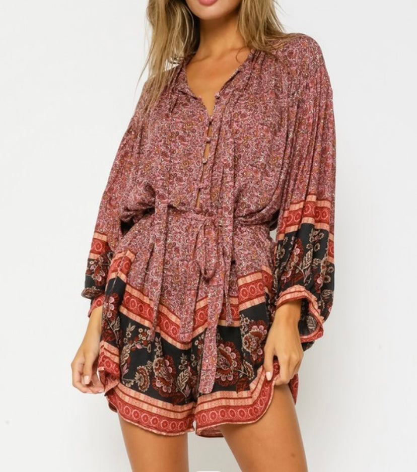 Havana Long Sleeve Romper