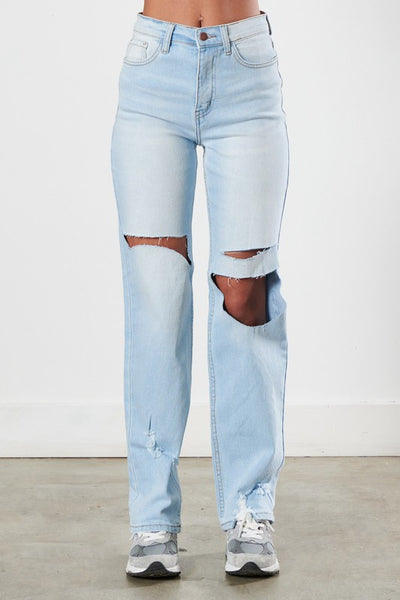 distressed 90s jeans