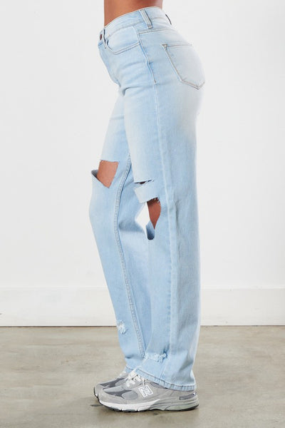 distressed 90s jeans